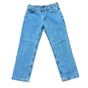 Y2K LEE Light Wash Straight Leg Jeans - Size 34x30